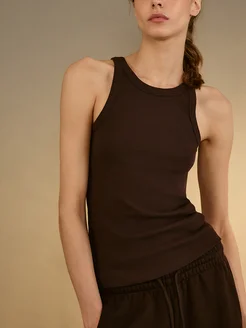 Майка TANKTOP облегающая в рубчик